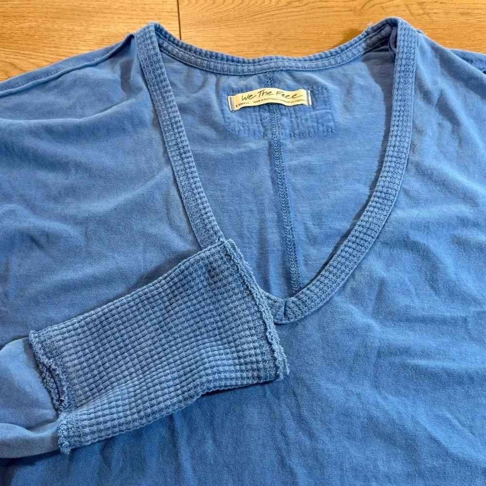 We The Free Coastal Cruising Long‎ Sleeve T XS Free People Lake Victoria Blue